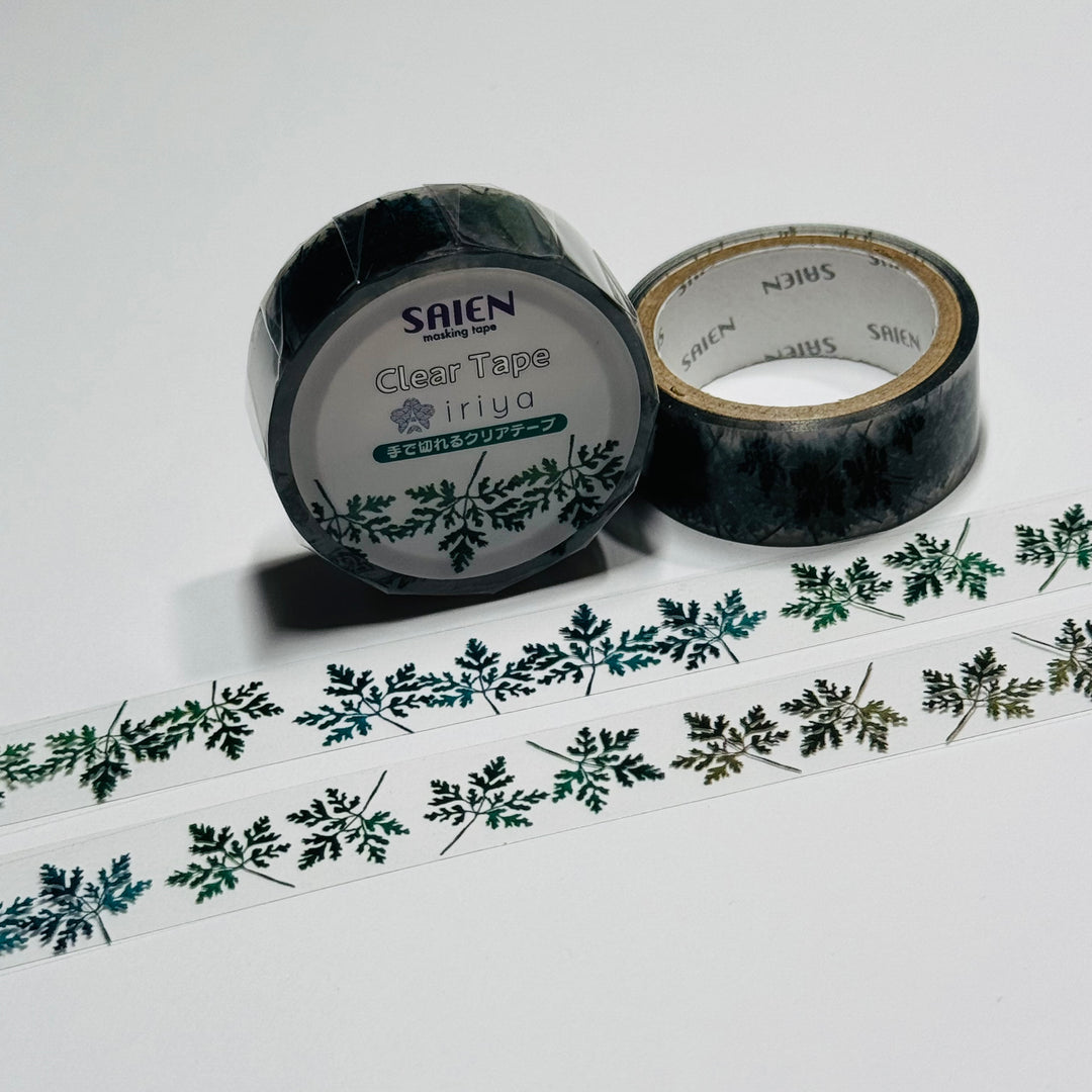 JAPANESE MAPLE LEAVES Acrylic PET  Saien Washi Tape ~ 1 Roll ~ 15mm x 3m (10 Feet)