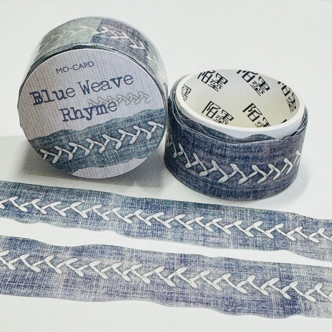 DENIM STITCH FAUX Fabric Paper Washi Tape ~ 1 Roll ~ 18mm x 3m (10 Feet)