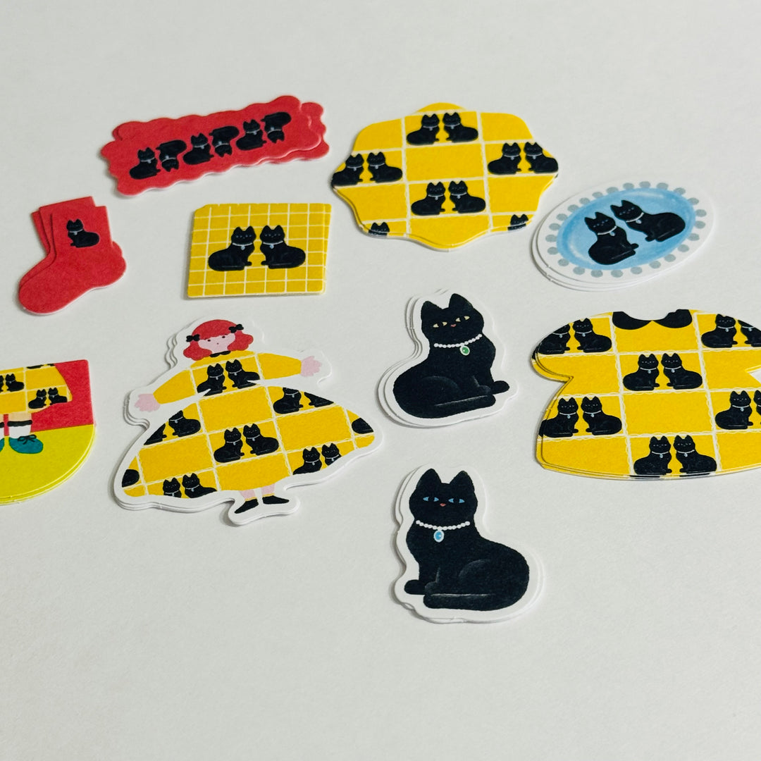 KITTENS DRESS FORM Floral World Craft Peelable Sticker Flakes  ~ 30 Pieces ~ 10 Designs (3 of Each Design)