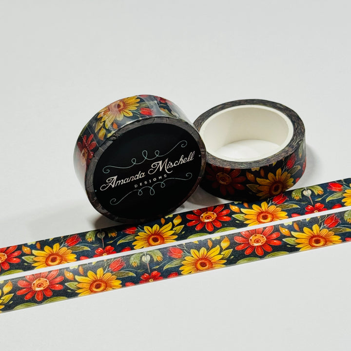 REMEMBERANCE HALLOWEEN FLOWER BED Amanda Mischell Washi Tape ~ 1 Roll ~ 15mm x 10m (33 Feet)
