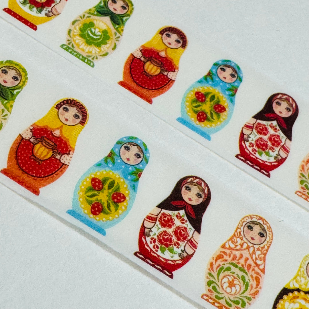NESTING RUSSIAN DOLLS Various Designs Washi Tape ~ 1 Roll ~ 15mm x 10m (33 Feet)