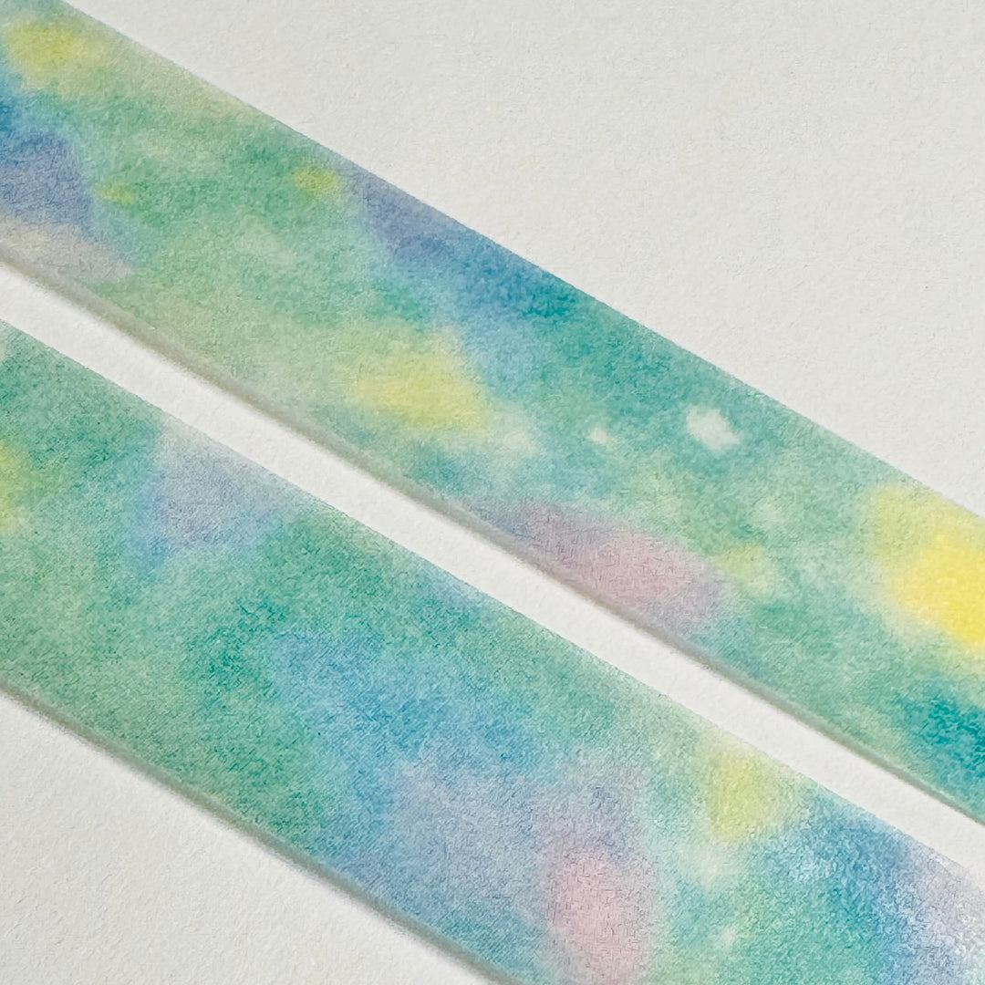WATERCOLOR BLUE GALAXY Sky World Craft Washi Tape ~ 1 Roll ~ 15mm x 7m (23 Feet)
