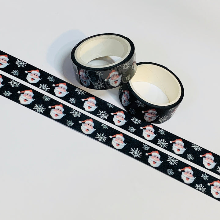 HAPPY & COMICAL SANTA Claus Washi Tape ~ 1 Roll ~ 15mm x 5m (16 Feet)