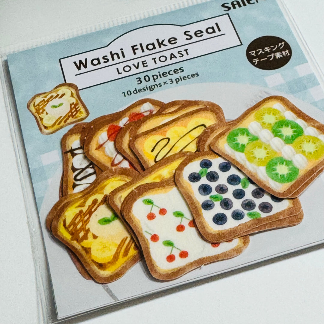 SWEET BREAD TOAST Breakfast Sticker Flakes Pack ~ 30 Pieces