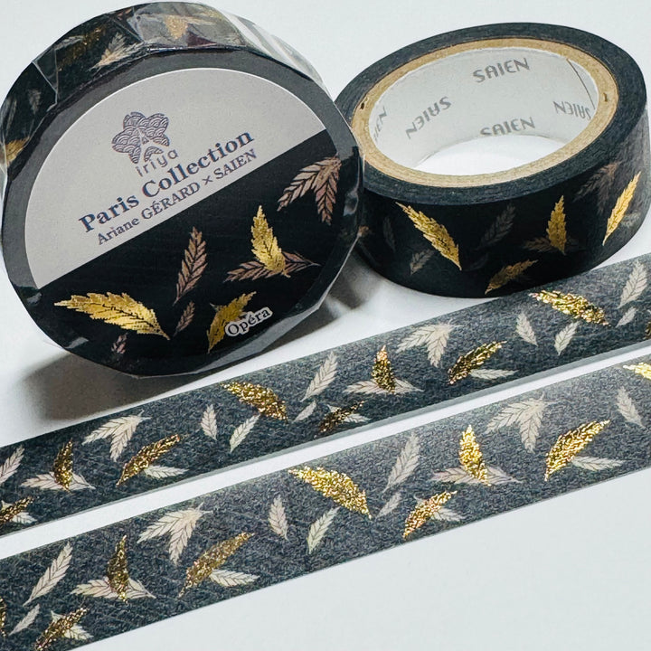 OPERA GOLD FOIL LEAVES Paris Collection Saien Washi Tape ~ 1 Roll ~ 15mm x 7m (23 Feet)