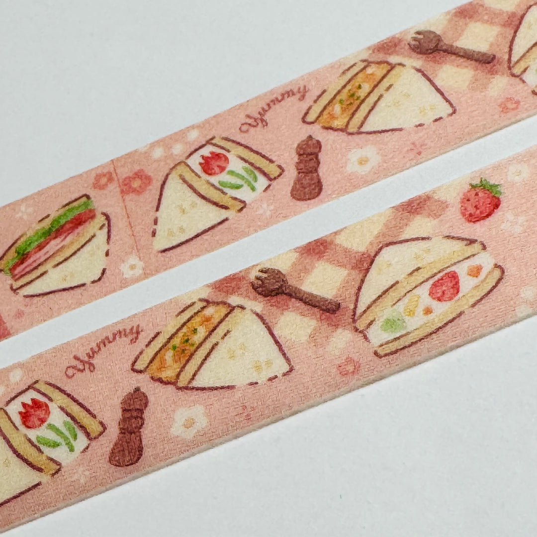 PICNIC STUFFED SANDWICHES FOOD Saien Masking Washi Tape - 1 Roll - 15mm x 7m (23 Feet)
