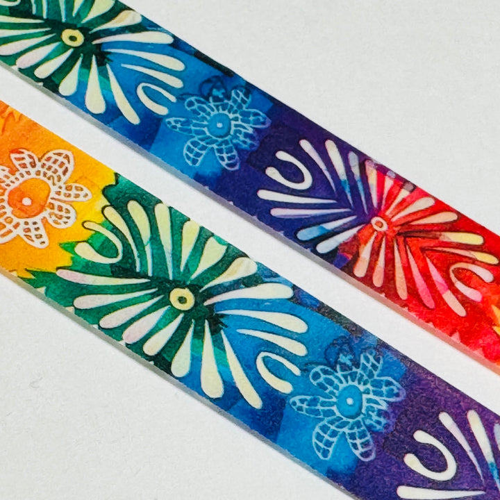 FLORAL PAPER GARLAND Washi Tape - 1 Roll - 15mm x 10m (33 Feet)