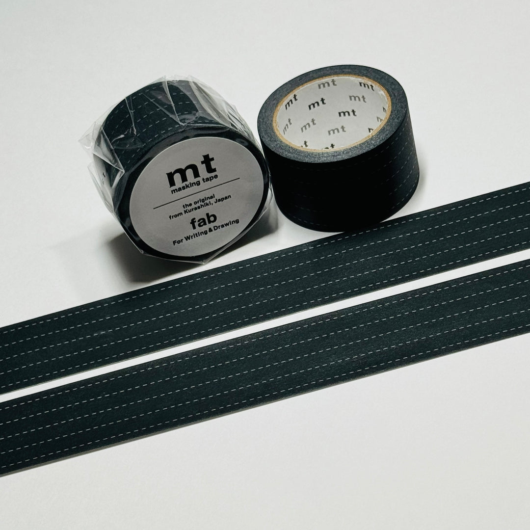 DOTTED LINE BLACK WRITABLE MT Washi Tape ~ 1 Roll ~ 25mm x 7m (23 Feet)