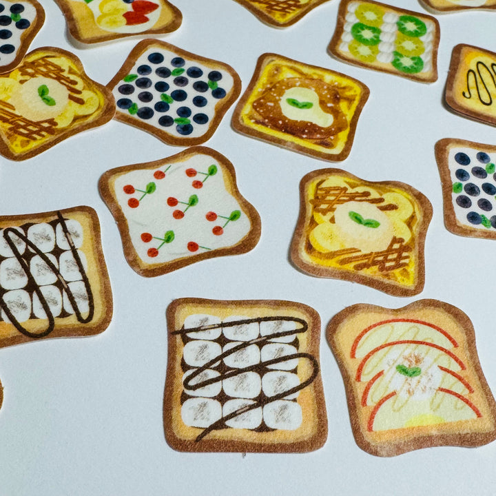 SWEET BREAD TOAST Breakfast Sticker Flakes Pack ~ 30 Pieces