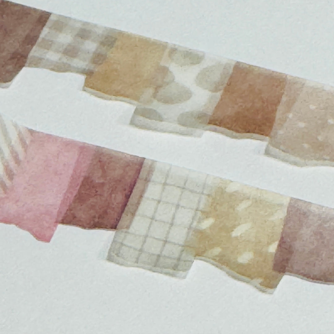 TORN WASHI STRIPS Neutral Colors Washi Tape Designed By Mind Wave ~ 1 Roll ~ 18mm x 5m (16 Feet)