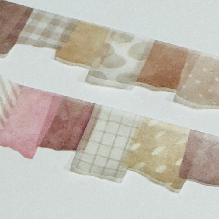 TORN WASHI STRIPS Neutral Colors Washi Tape Designed By Mind Wave ~ 1 Roll ~ 18mm x 5m (16 Feet)