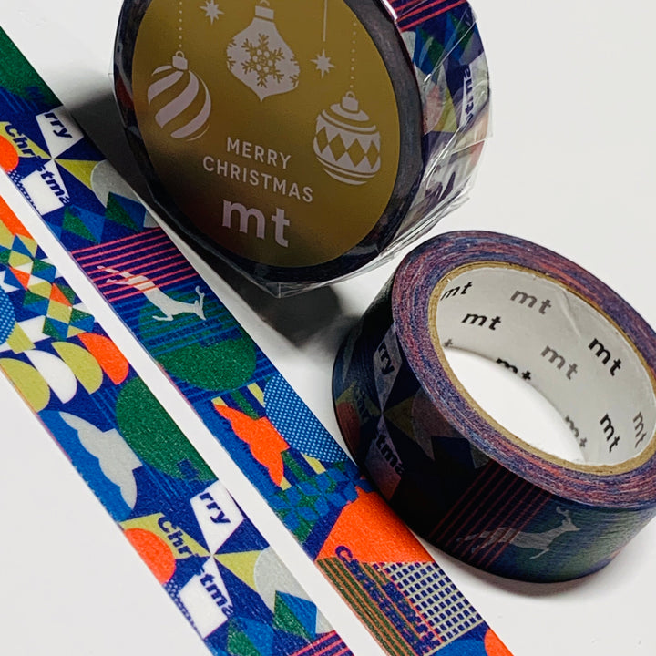 SILHOUETTE PATTERN CHRISTMAS COLLAGE 2023 MT Washi Tape ~ 1 Roll ~ 15mm x 7m (23 Feet)