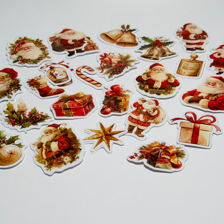 JOLLY OLD SAINT NICK CHRISTMAS Peelable Stickers  ~ 46 Pieces ~ Approximately 44mm