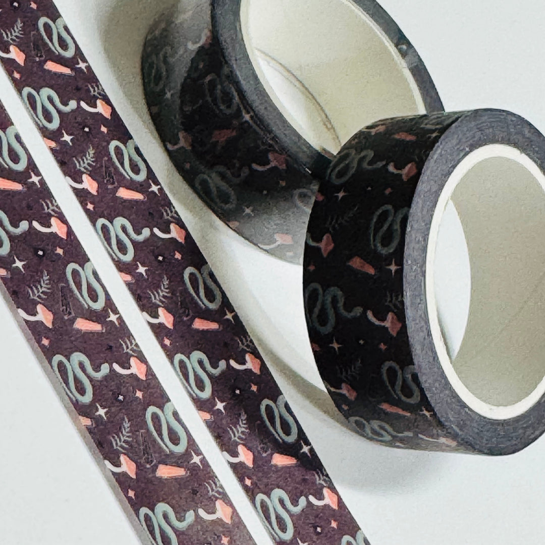 SLITHERING SCALY & COLD-BLOODED SNAKES Halloween Washi Tape ~ 1 Roll ~ 15mm x 10m (33 Feet)