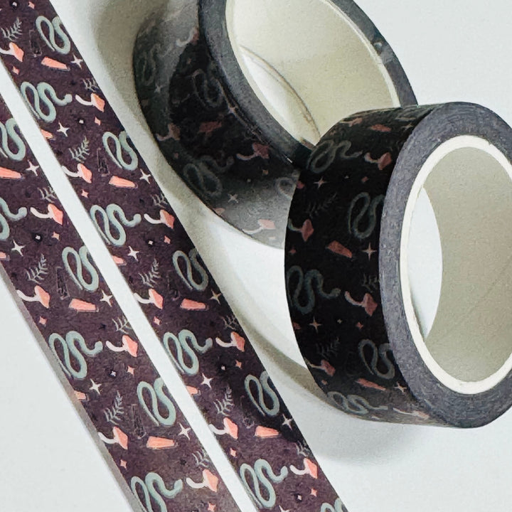 SLITHERING SCALY & COLD-BLOODED SNAKES Halloween Washi Tape ~ 1 Roll ~ 15mm x 10m (33 Feet)