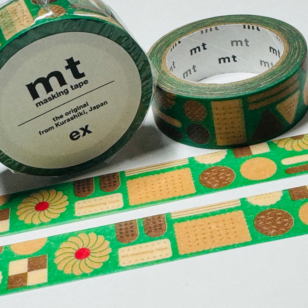 GEOMETRIC SHORTBREAD COOKIES MT Washi Tape - 1 Roll  - 15mm x 7m (23 Feet)