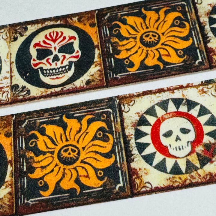 RUSTIC MACABRE HALLOWEEN Tiles Amanda Mischell Washi Tape ~ 1 Roll ~ 18mm x 10m (33 Feet)
