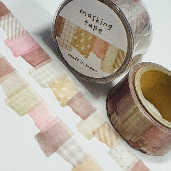 TORN WASHI STRIPS Neutral Colors Washi Tape Designed By Mind Wave ~ 1 Roll ~ 18mm x 5m (16 Feet)
