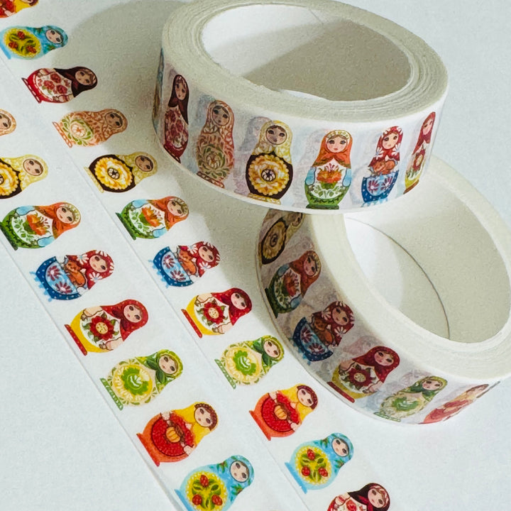 NESTING RUSSIAN DOLLS Various Designs Washi Tape ~ 1 Roll ~ 15mm x 10m (33 Feet)