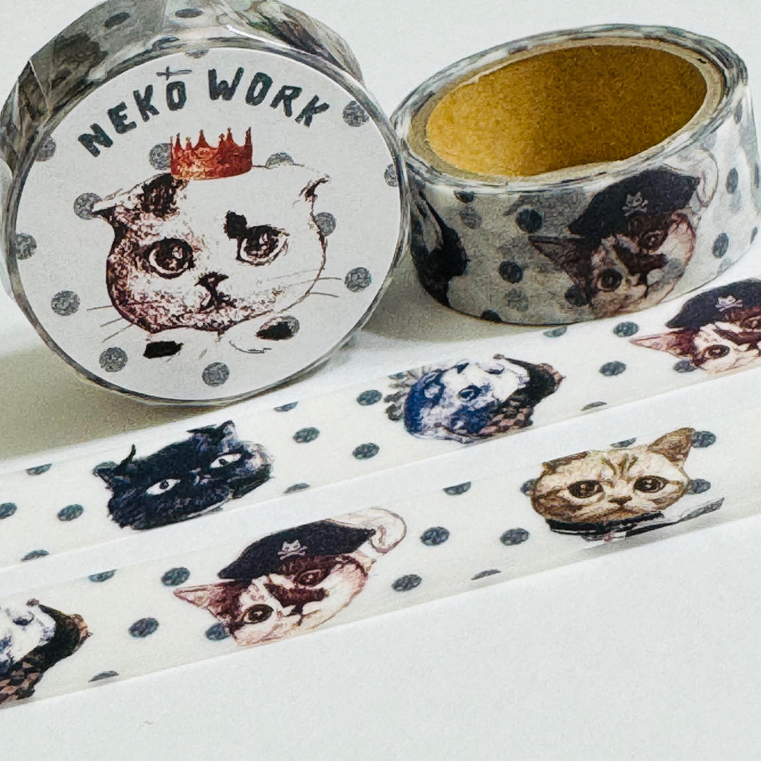 CATS In CHARACTER DRESSING Up Japanese Kitten Washi Tape ~ 1 Roll ~ 15mm x 5m (16 Feet)