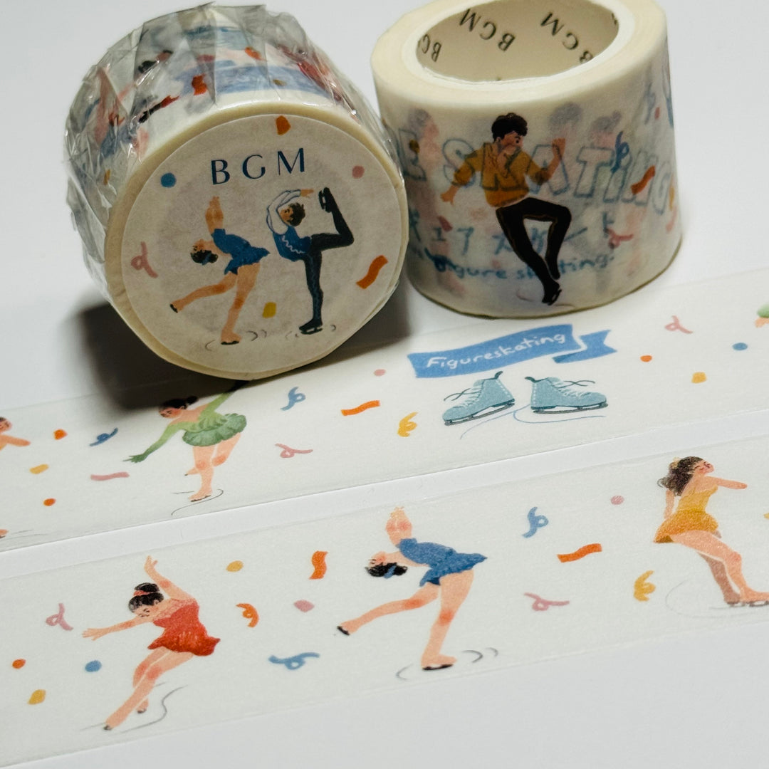 FIGURE SKATING WINTER SPORTS Designed By BGM Washi Tape ~ 1 Roll ~ 30mm x 5m (16 Feet)