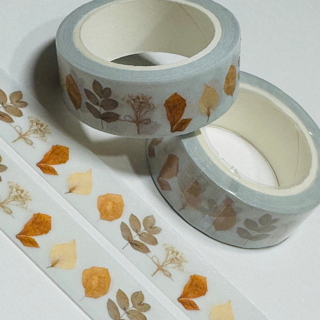 NATURE'S BEAUTY AUTUMN LEAVES VARIETIES Washi Tape ~ 1 Roll ~ 15mm x 10m (33 Feet)