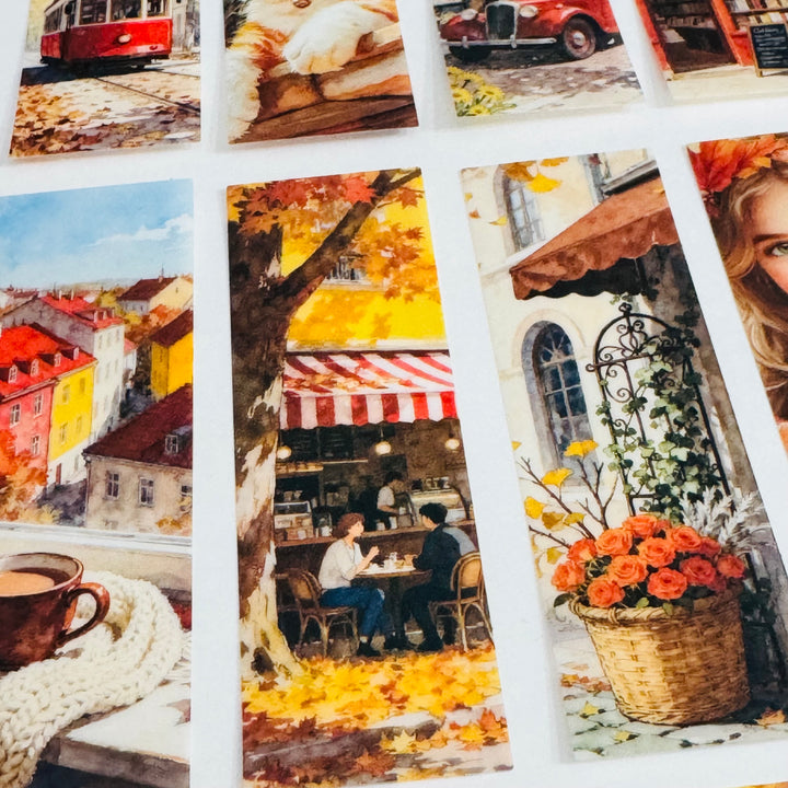 AUTUMN PLAY GIRL In The City Ephemera Sticker Pack ~ 25 Pieces ~ 30mm x 95mm