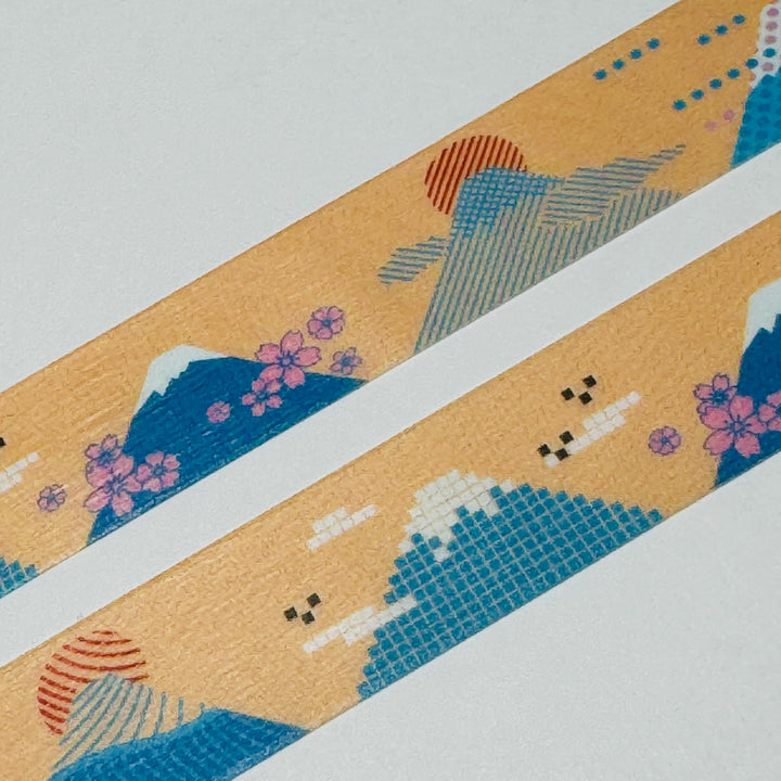 GRAPHIC MOUNT FUJI MT Washi Tape ~ 1 Roll ~ 15mm x 7m (23 Feet)