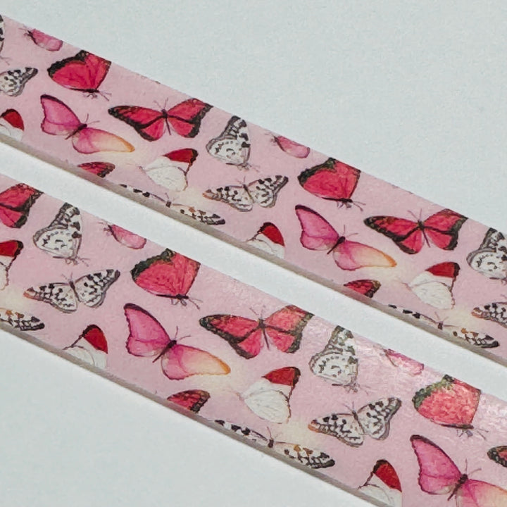 PINK KALEIDOSCOPE OF BUTTERFLIES Washi Tape - 1 Roll - 15mm x 10m (33 Feet)