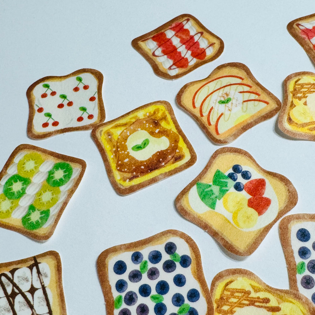 SWEET BREAD TOAST Breakfast Sticker Flakes Pack ~ 30 Pieces