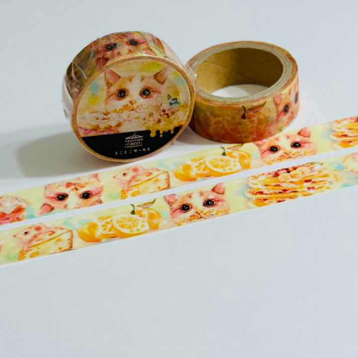CATS GUILTY PLEASURES Japanese Kitten Washi Tape ~ 1 Roll ~ 15mm x 5m (16 Feet)