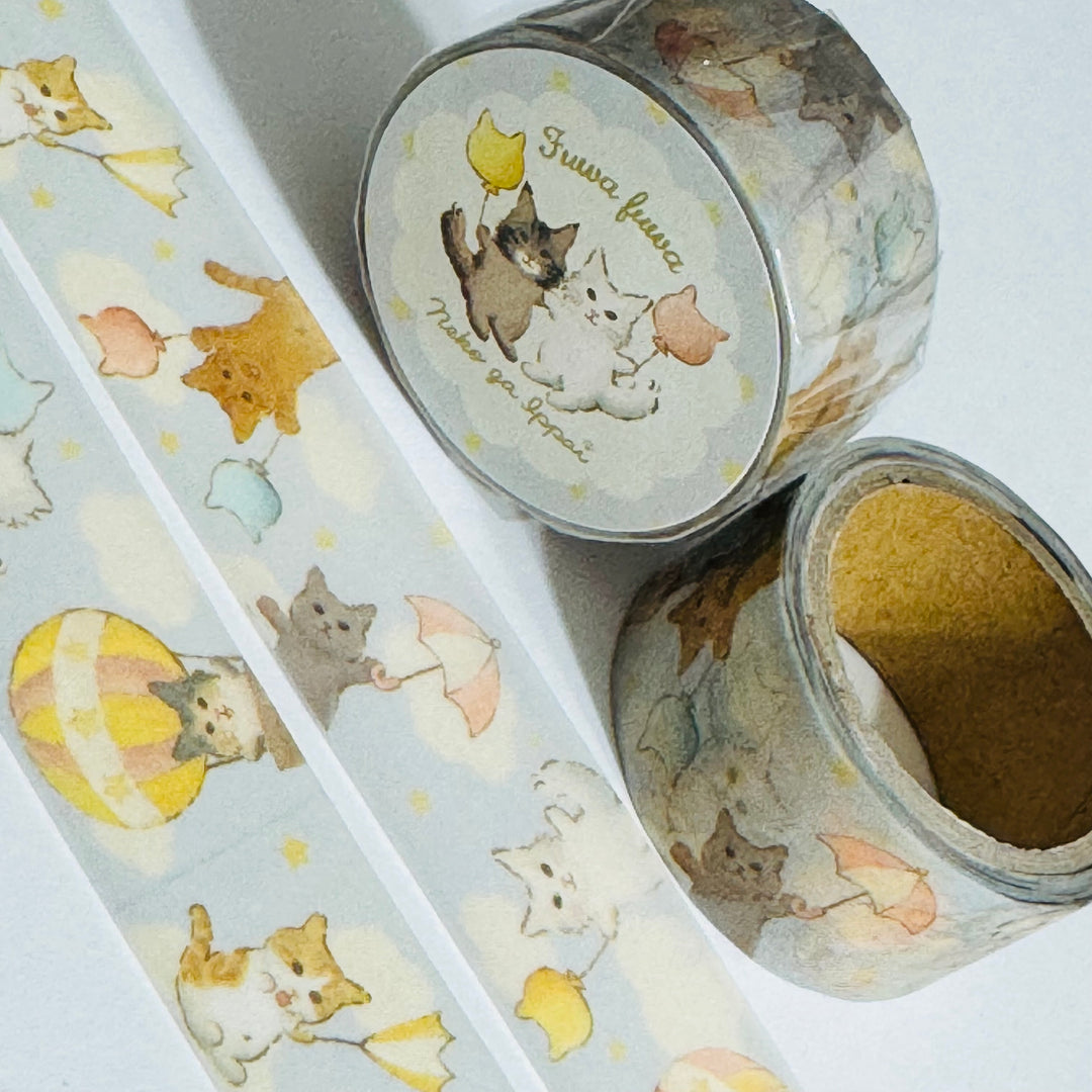 KITTENS PLAYING At The BABY Shower Japanese Cat Washi Tape ~ 1 Roll ~ 20mm x 5m (16 Feet)