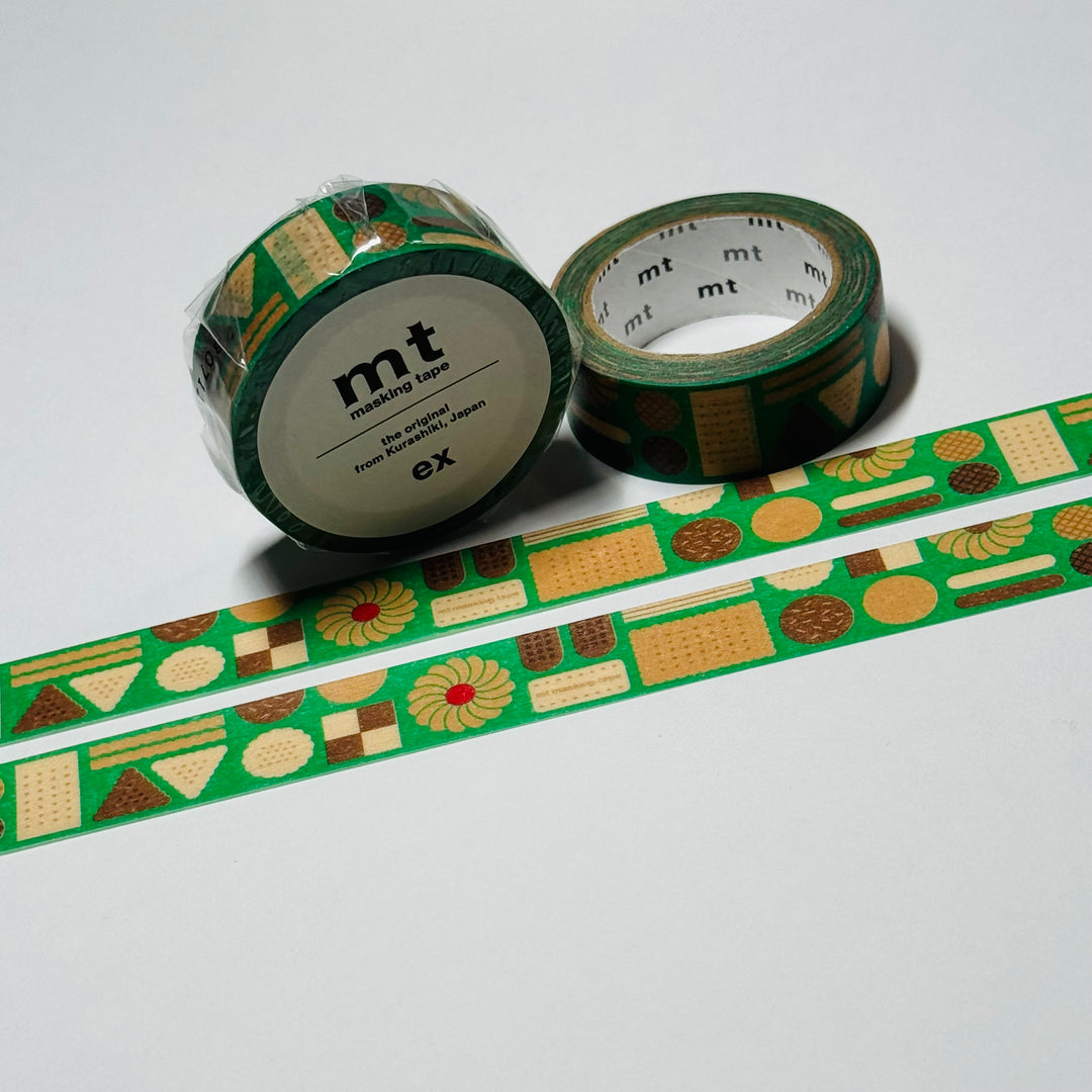 GEOMETRIC SHORTBREAD COOKIES MT Washi Tape - 1 Roll  - 15mm x 7m (23 Feet)