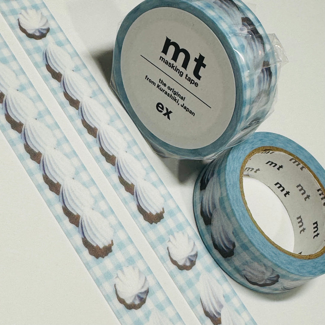 WHIPPED CREAM LINES DINER Mt Washi Tape - 1 Roll  - 15mm x 7m (23 Feet)