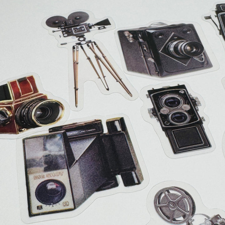 OLD FASHIONED CAMERAS & FILM EQUIPMENT Peelable Stickers  ~ 15 Pieces