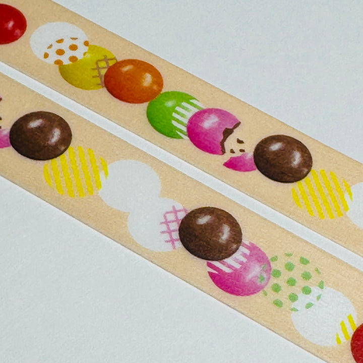 COLOR CHOCO DAGASHI - Penny Candy - MT Washi Tape - 1 Roll - 15mm x 3m (10 Feet)