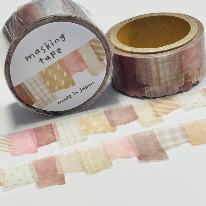 TORN WASHI STRIPS Neutral Colors Washi Tape Designed By Mind Wave ~ 1 Roll ~ 18mm x 5m (16 Feet)