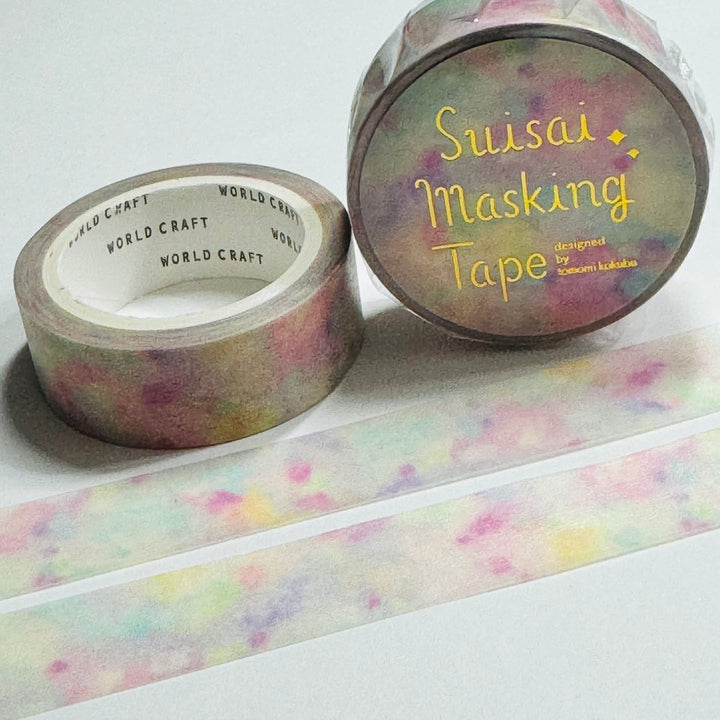 WATERCOLOR PINK GALAXY Sky World Craft Washi Tape ~ 1 Roll ~ 15mm x 7m (23 Feet)