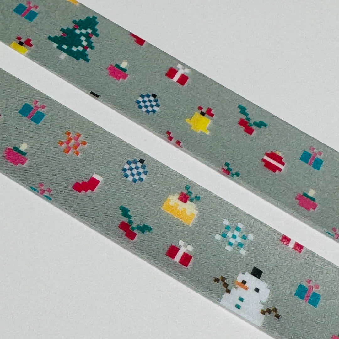 PIXEL CHRISTMAS TIME GRAPHICS MT Washi Tape ~ 1 Roll ~ 15mm x 7m (23 Feet)