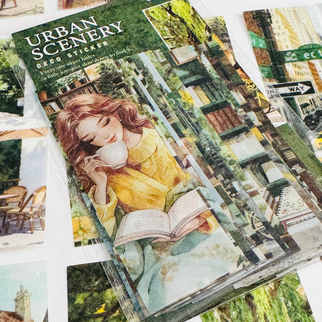SUMMER LOVIN' GIRL In The City Ephemera Sticker Pack ~ 25 Pieces ~ 30mm x 95mm
