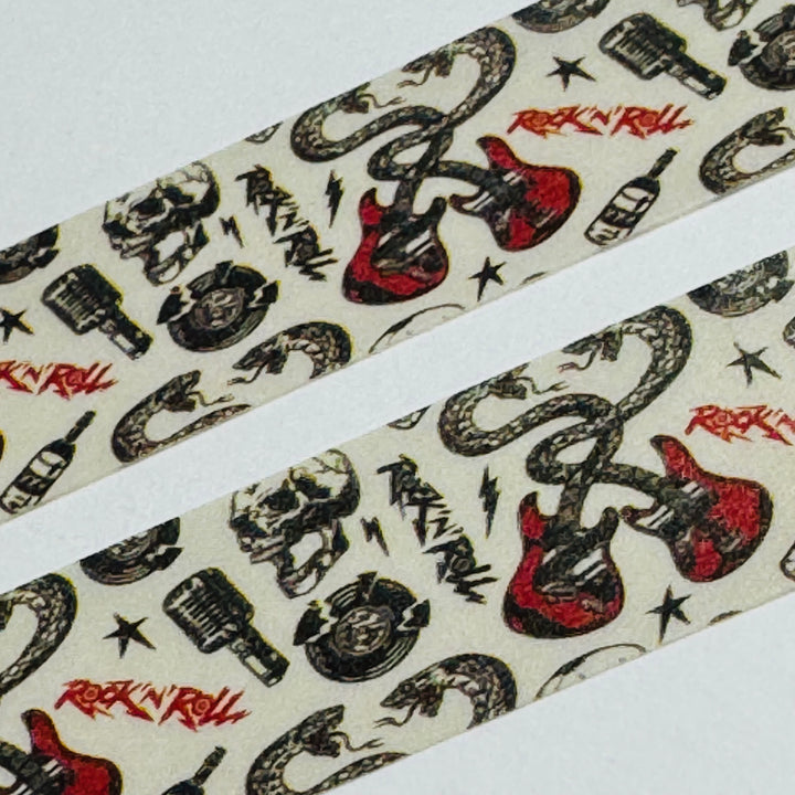 ROCK & ROLL LIFE On The ROAD Washi Tape ~ 1 Roll ~ 15mm x 10m (33 Feet)