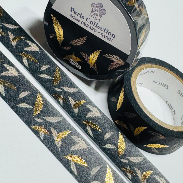 OPERA GOLD FOIL LEAVES Paris Collection Saien Washi Tape ~ 1 Roll ~ 15mm x 7m (23 Feet)