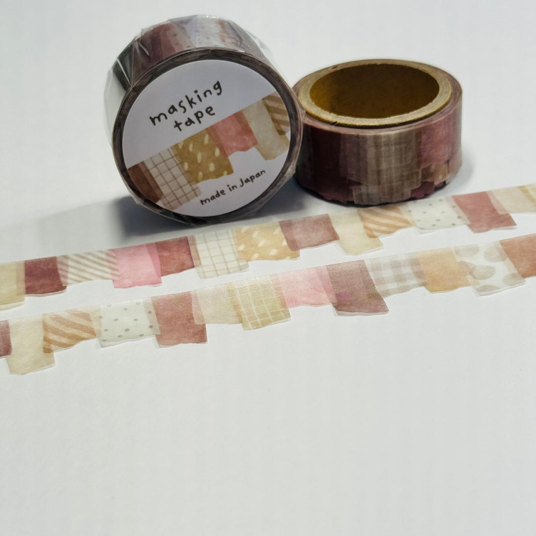 TORN WASHI STRIPS Neutral Colors Washi Tape Designed By Mind Wave ~ 1 Roll ~ 18mm x 5m (16 Feet)