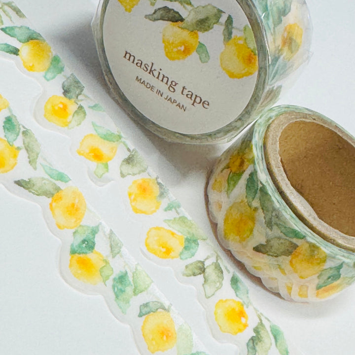 LEMON TREE RIPE For Picking Washi Tape Designed By Mind Wave ~ 1 Roll ~ 18mm x 5m (16 Feet)