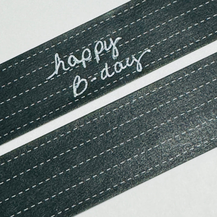 DOTTED LINE BLACK WRITABLE MT Washi Tape ~ 1 Roll ~ 25mm x 7m (23 Feet)