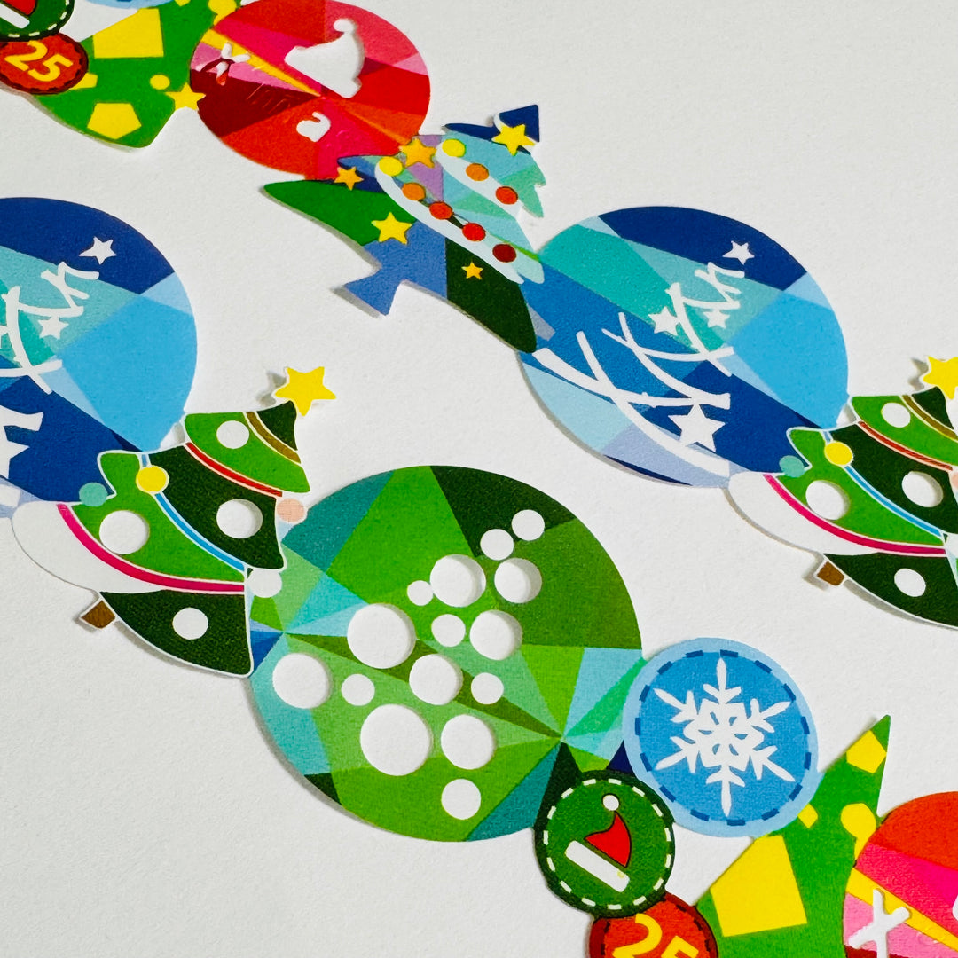 KATA KATA CHRISTMAS Trees Die-Cut PP Tape by World Craft - 1 Roll - 30mm x 6m (20 Feet)