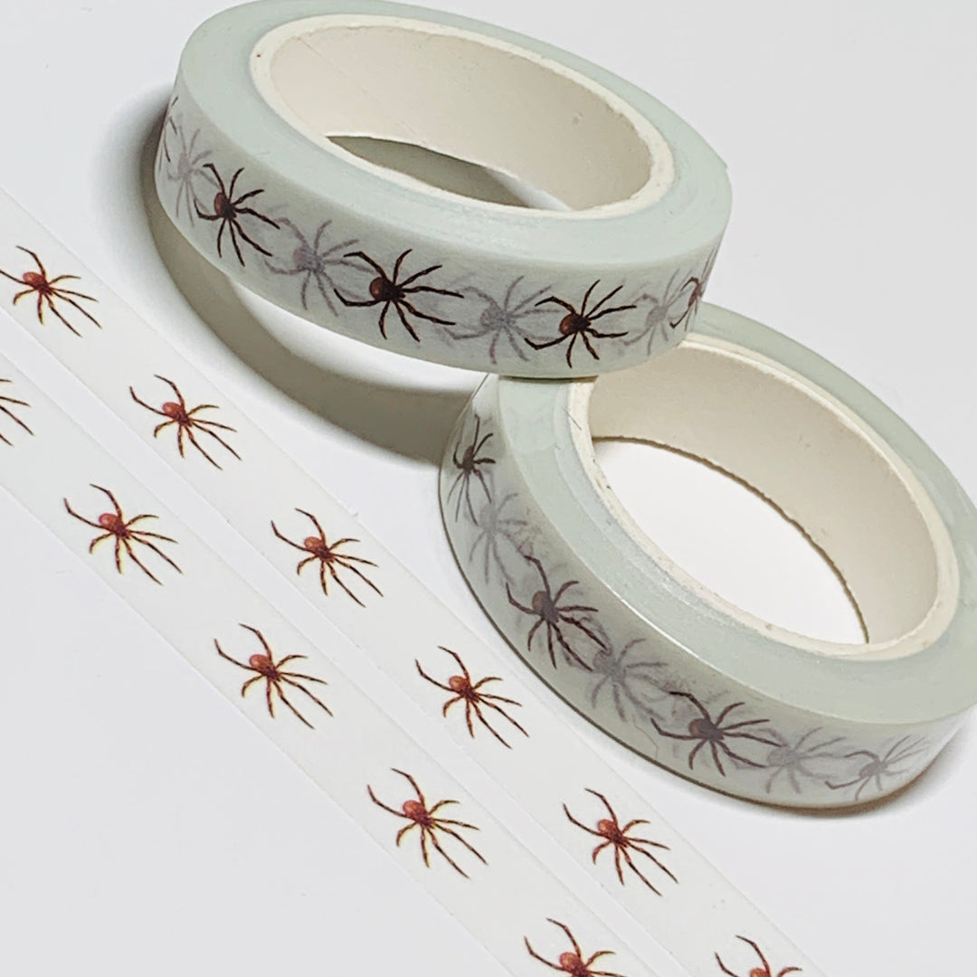 CREEPY WOOD SPIDERS Halloween Washi Tape ~ 1 Roll ~ 10mm x 10m (33 Feet)