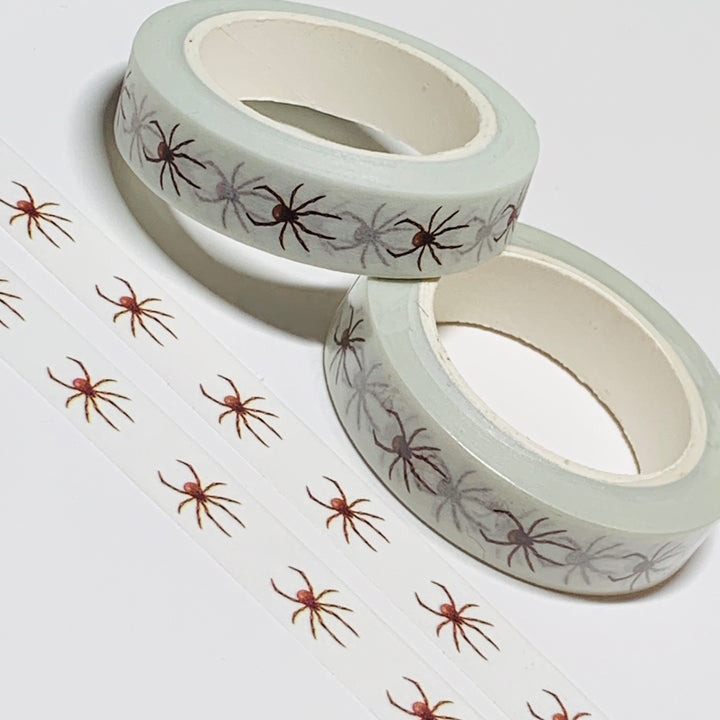 CREEPY WOOD SPIDERS Halloween Washi Tape ~ 1 Roll ~ 10mm x 10m (33 Feet)