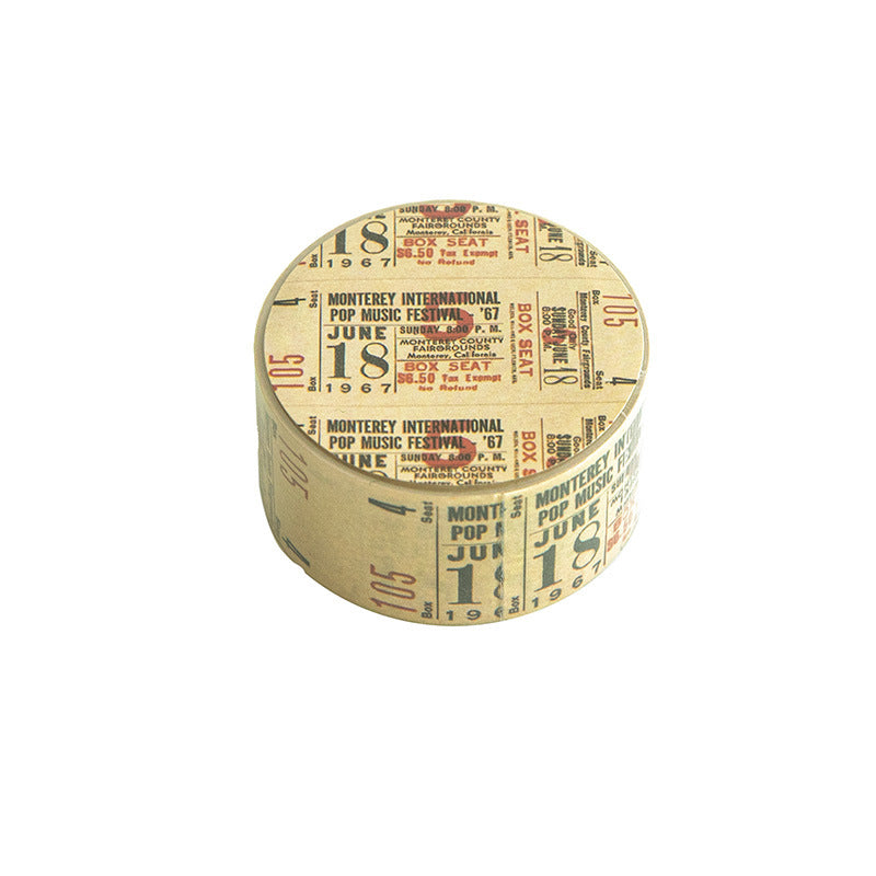 KRAFT SCROLL LIKE Vintage Washi Tape Series Retro Scrapbook DIY Material Various Sizes