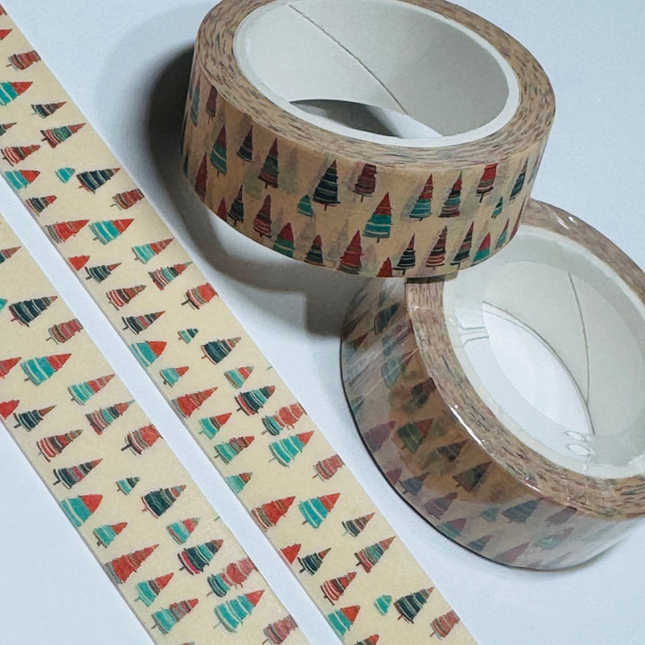 CHRISTMAS TREE FARM Washi Tape ~ 1 Roll - 15mm x 10m (33 Feet)